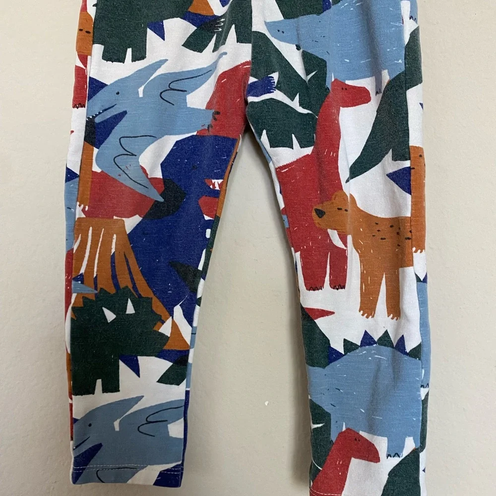 Zara 2-3T Animal Dinosaur multi color print legging - Picture 4 of 5